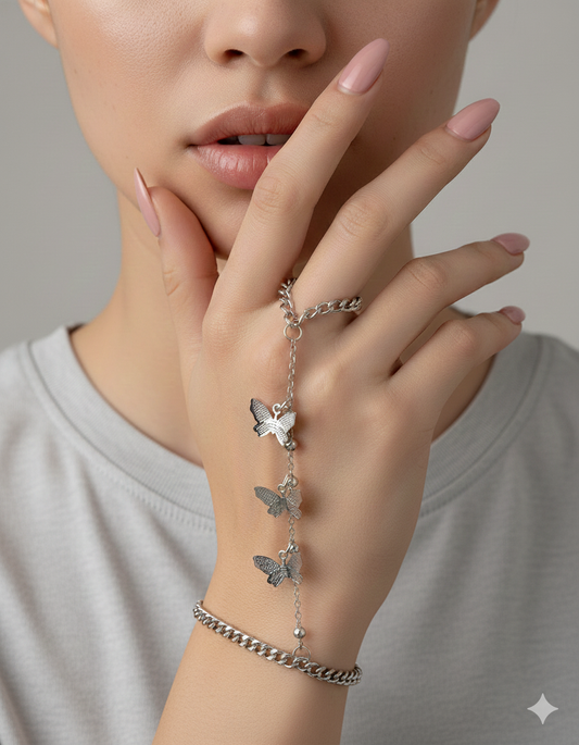 سوار فراشات سلسلة محبس