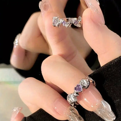 محبس ثنائي قلوب ونجوم (قطعتين)