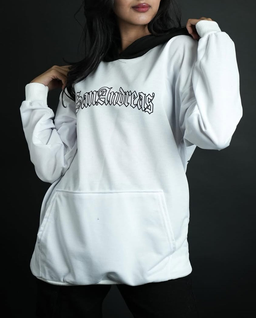 GTA SAN - هودي ابيض واسود , قالب طبيعي