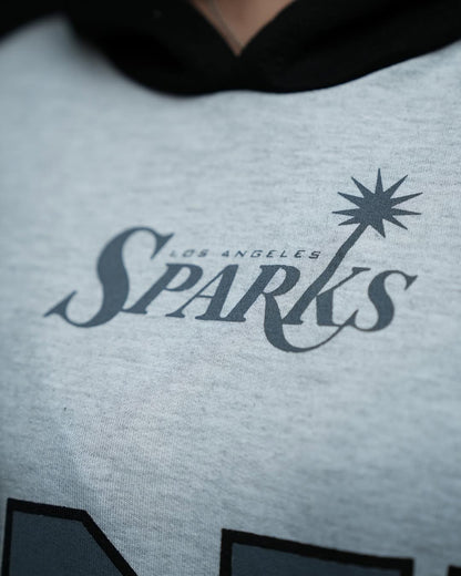 SPARKS 87 - هودي ابيض واسود , قالب طبيعي