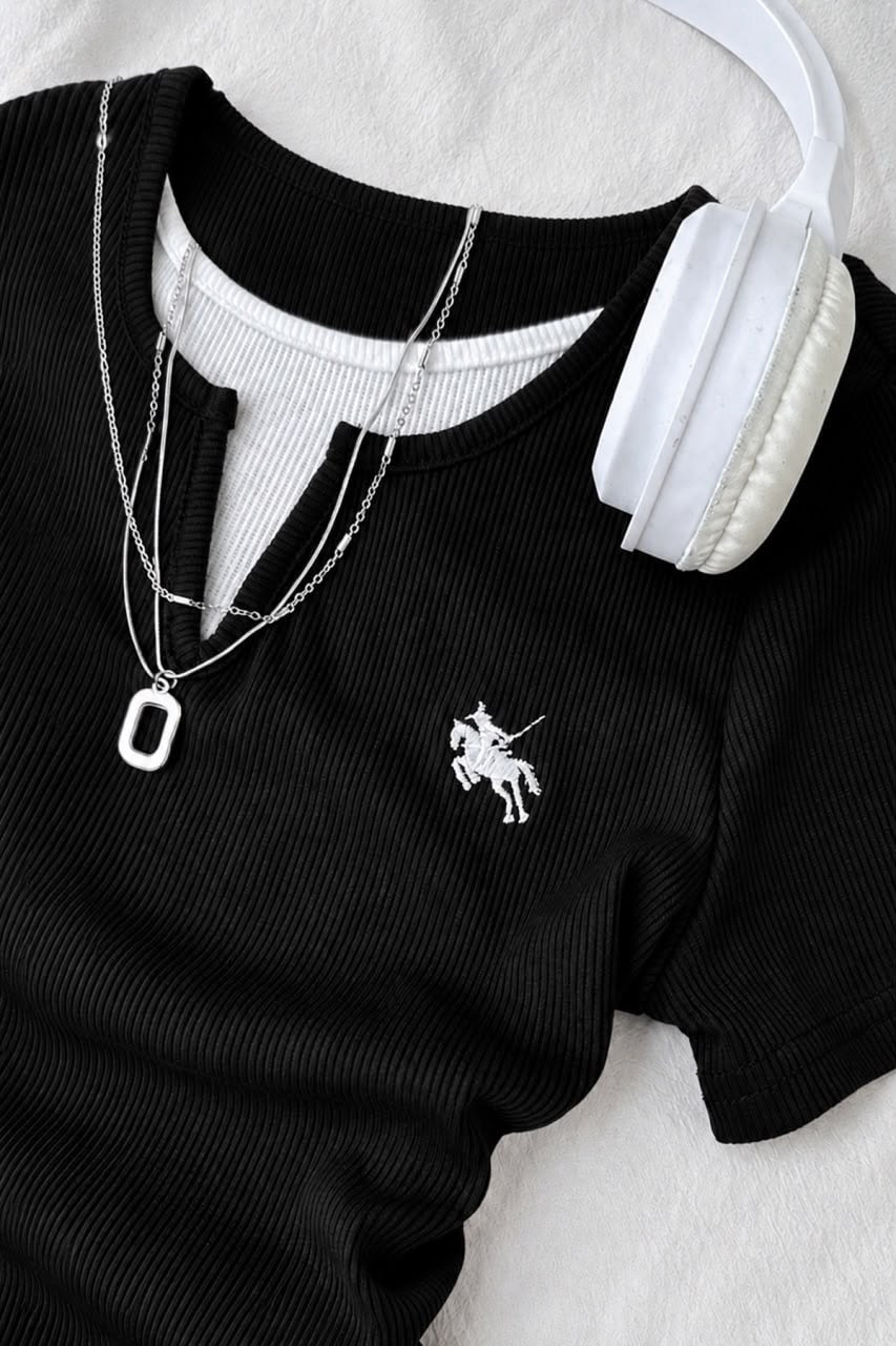 توب بناتي بولو اسود - polo