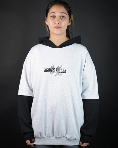 SERSS K - هودي ابيض واسود , قالب طبيعي