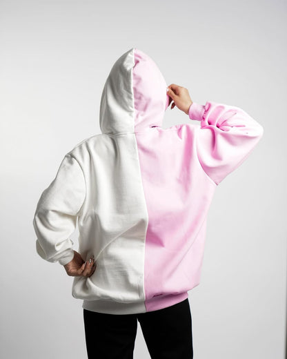 جاكيت بناتي وردي وابيض , قالب طبيعي