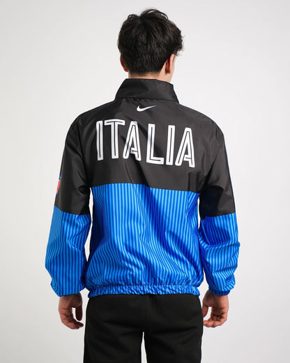 جاكيت ايطاليا نايك ازرق واسود , مطري خفيف