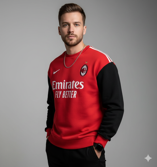 سويتر ايسي ميلان احمر ,قالب كبير ✅