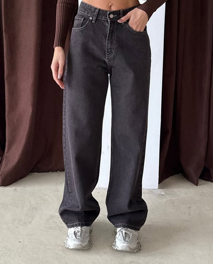 بنطرون جينز رمادي فاتح , قالب طبيعي