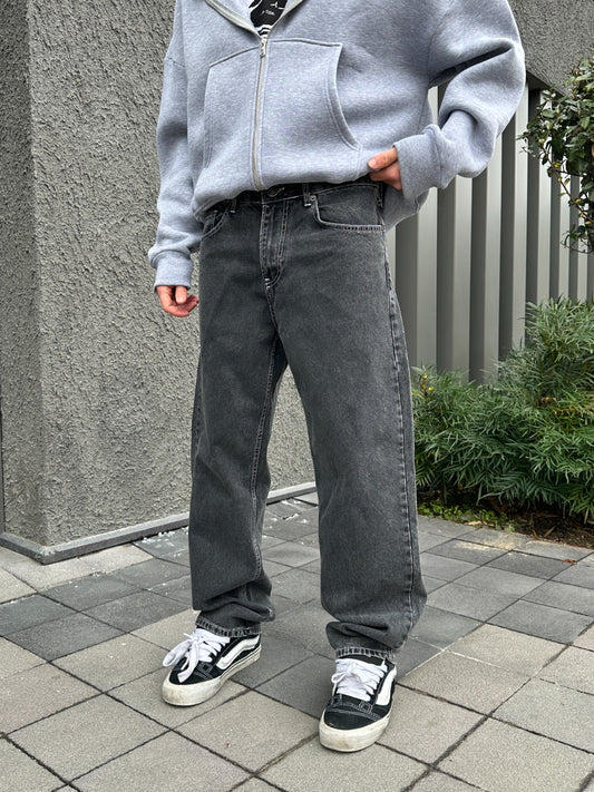 بنطرون جينز رجالي رصاصي , قالب طبيعي