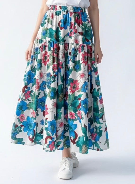 تنورة ورد ملونة *