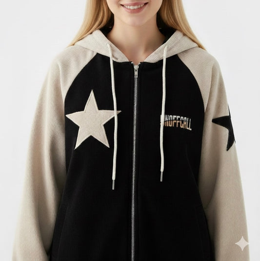 UNOFFCALL جاكيت قطني نجمة ✅