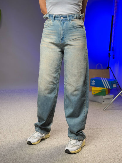 بنطرون جينز رمادي وزيتوني , ،قالب طبيعي