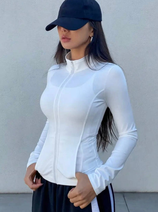جاكيت صيفي نسائي ابيض سادة