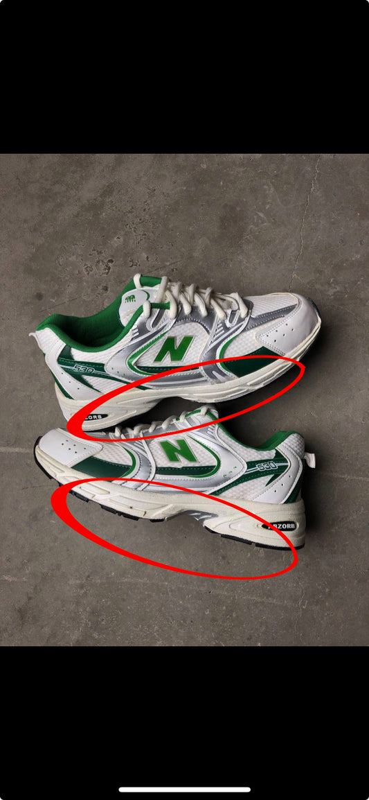 حذاء نيو بلانص معيوب , صفار اسفل الحذاء