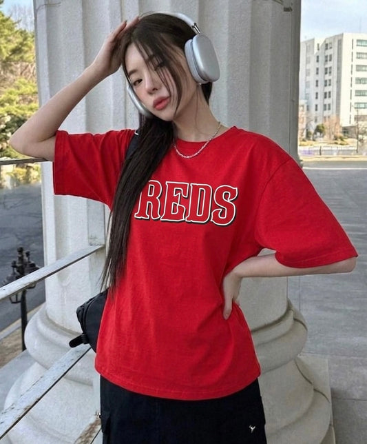 تيشيرت REDS احمر , قالب طبيعي •