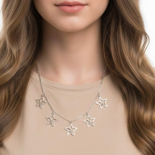 قلادة نجوم الورد✅