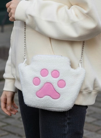 جنطه بصمة قدم هيلو كيتي فرو بزنجيل