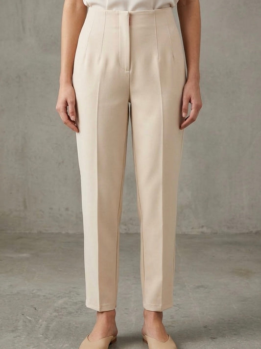 بنطرون قماش بيجي نسائي  , قالب طبيعي