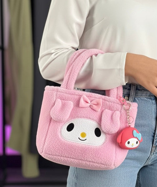 جنطه كرومي وردية قطني