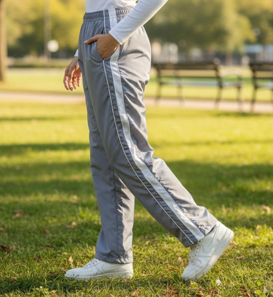 بجامة رياضية رصاصي خط جانبي ,مطري خفيف, قالب طبيعي✅