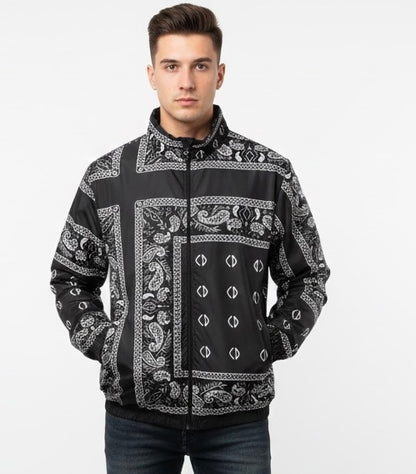 جاكيت نقوش قماش مطري خفيف ✅
