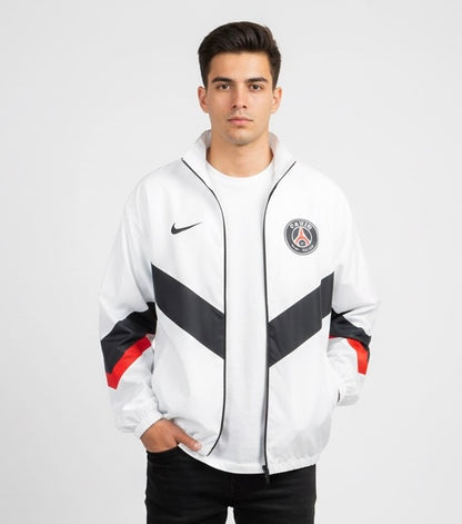 جاكيت مطري باريس ابيض واسود ✅