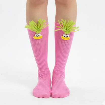 جواريب وجه كارتوني وشعر