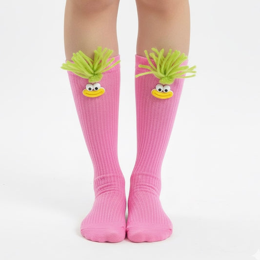 جواريب وجه كارتوني وشعر