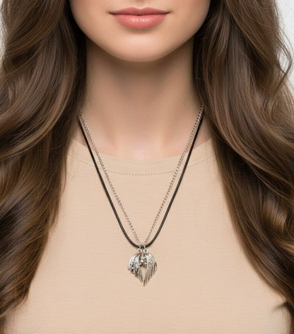 قلادة اجنحة ثنائية (قطعتين)