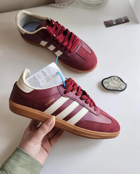 حذاء اديداس سامبا ماروني , قالب طبيعي (القياسات بين 36>46)