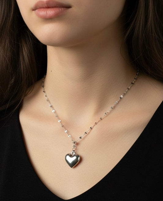 قلادة قلب ممتلئ سادة