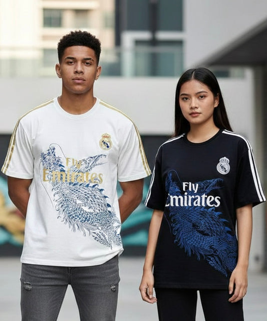 تيشيرت نادي ريال مدريد والتنين ,قالب كبير ✅