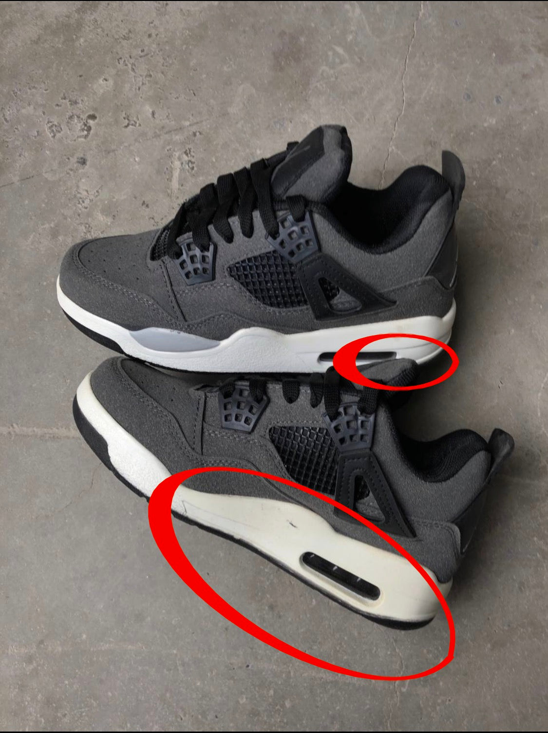 حذاء نايك جي 4  , معيوب (صفار أسفل الحذاء )