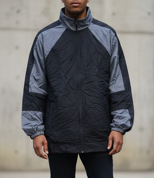 جاكيت اسود ورصاصي , مطري خفيف