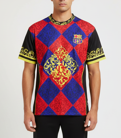 دريس تيشيرت برشلونة احمر وازرق ✅