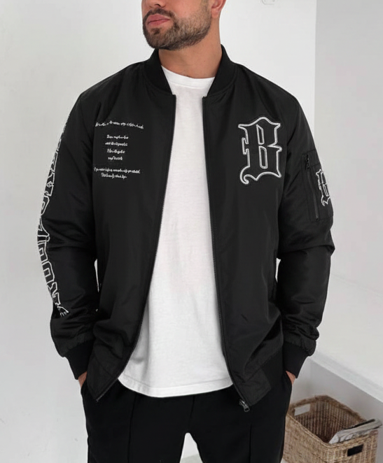 جاكيت اسود بروكلين  , مطري مبطن - BROOKLYN