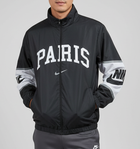 جاكيت باريس نايك اسود , مطري خفيف