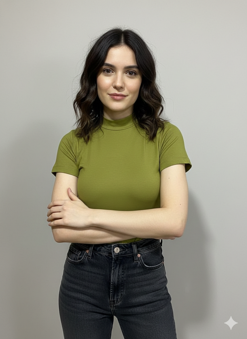 تيشرت نسائي سادة ,قماش قطني , قالب طبيعي✅