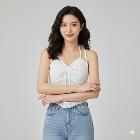 توب ابيض قصير