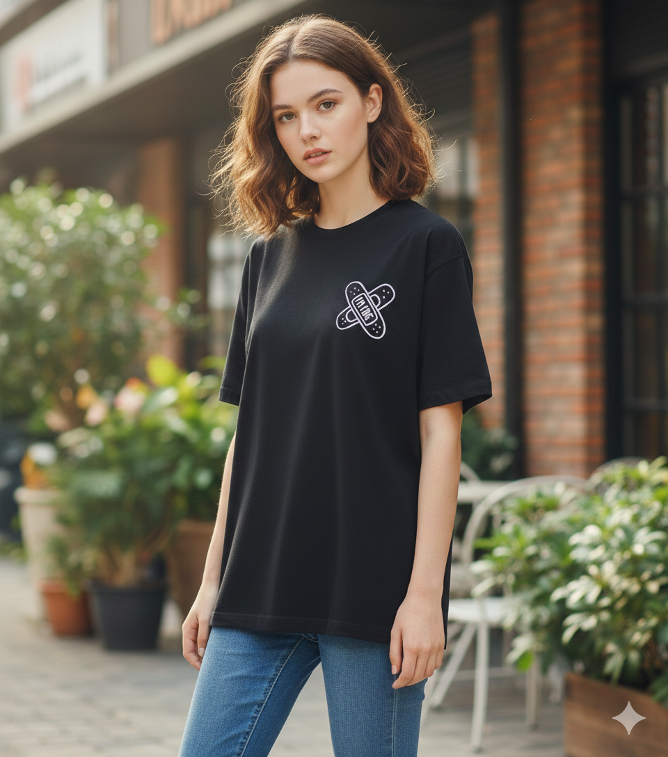 تيشرت مورا لصقه انا بخير رجالي نسائي