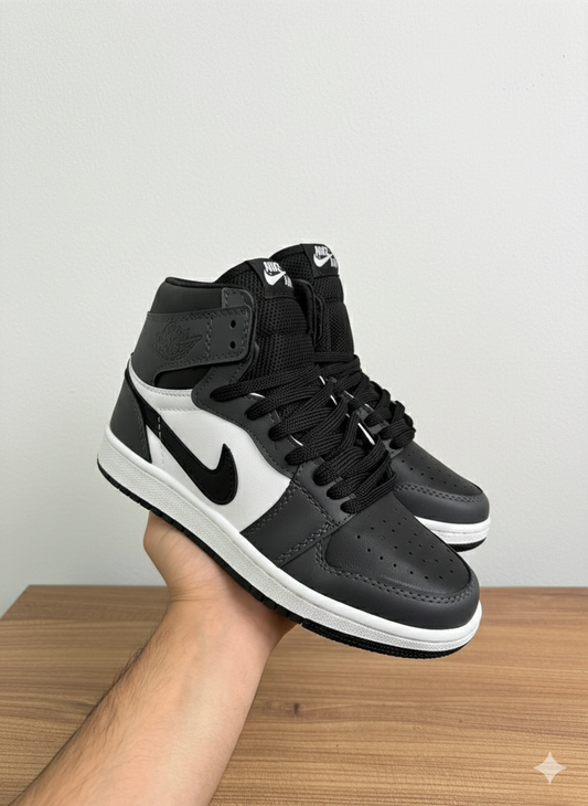 حذاء جوردن نايك اير رمادي ابيض, قالب طبيعي ✅