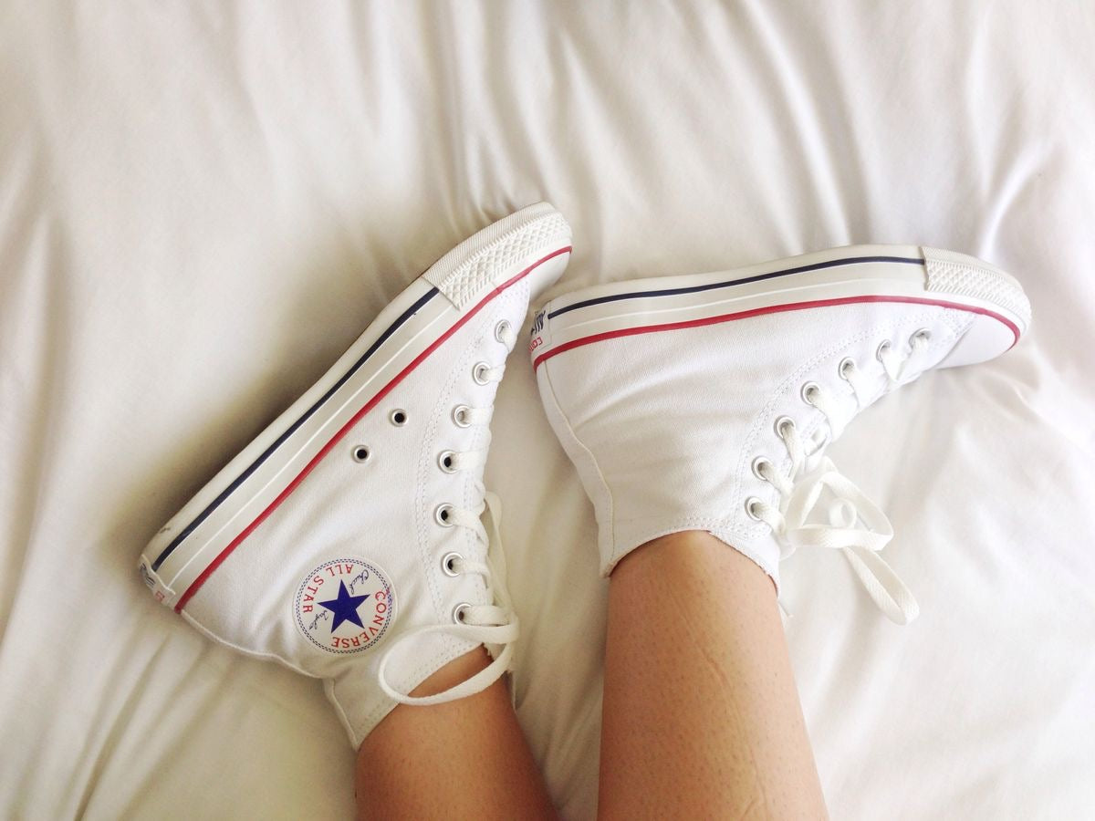 حذاء كونفرس ال ستار ابيض ,قالب طبيعي (القياسات بين 36>44)