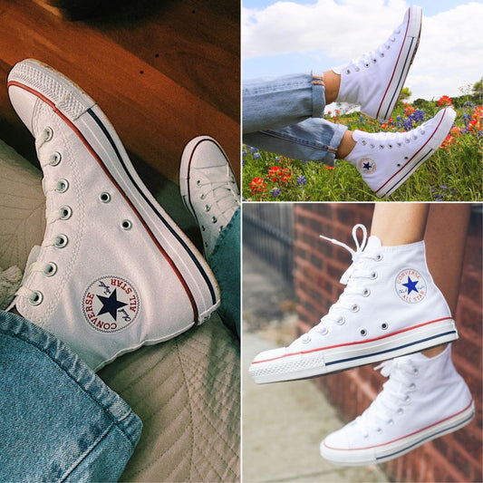 حذاء كونفرس ال ستار ابيض ,قالب طبيعي (القياسات بين 36>44)