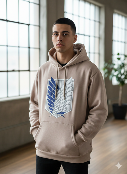 هوديات انمي لون بيجي , قالب طبيعي ✅