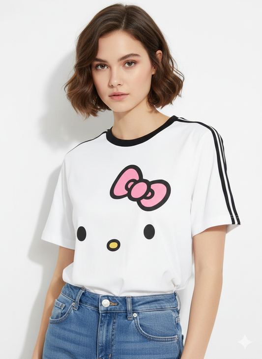 تيشيرت فيونكة وهيلو كيتي , مخطط قالب كبير