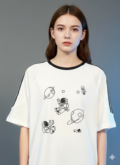 تيشيرت رجل فضاء والمجرة , مخطط قالب كبير