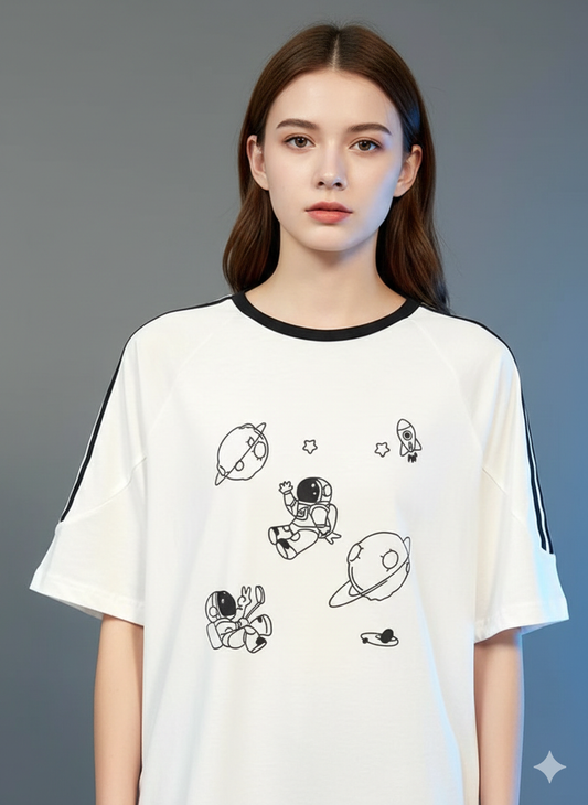 تيشيرت رجل فضاء والمجرة , مخطط قالب كبير