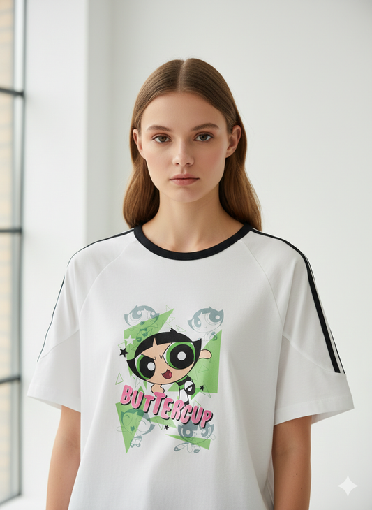 تيشيرت باكتروب فتياة القوة , مخطط قالب كبير