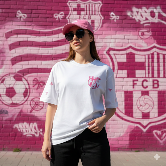 تيشيرت بناتي برشلونة وفيونكة
