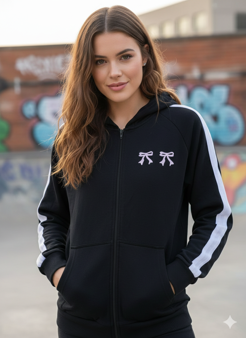 جاكيت اسود فيونكة , قالب كبير