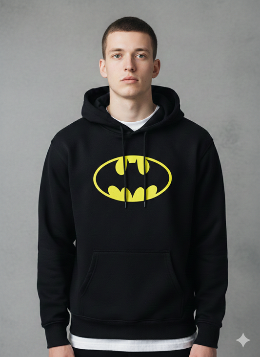 هودي شعار باتمان لون اسود , قالب طبيعي