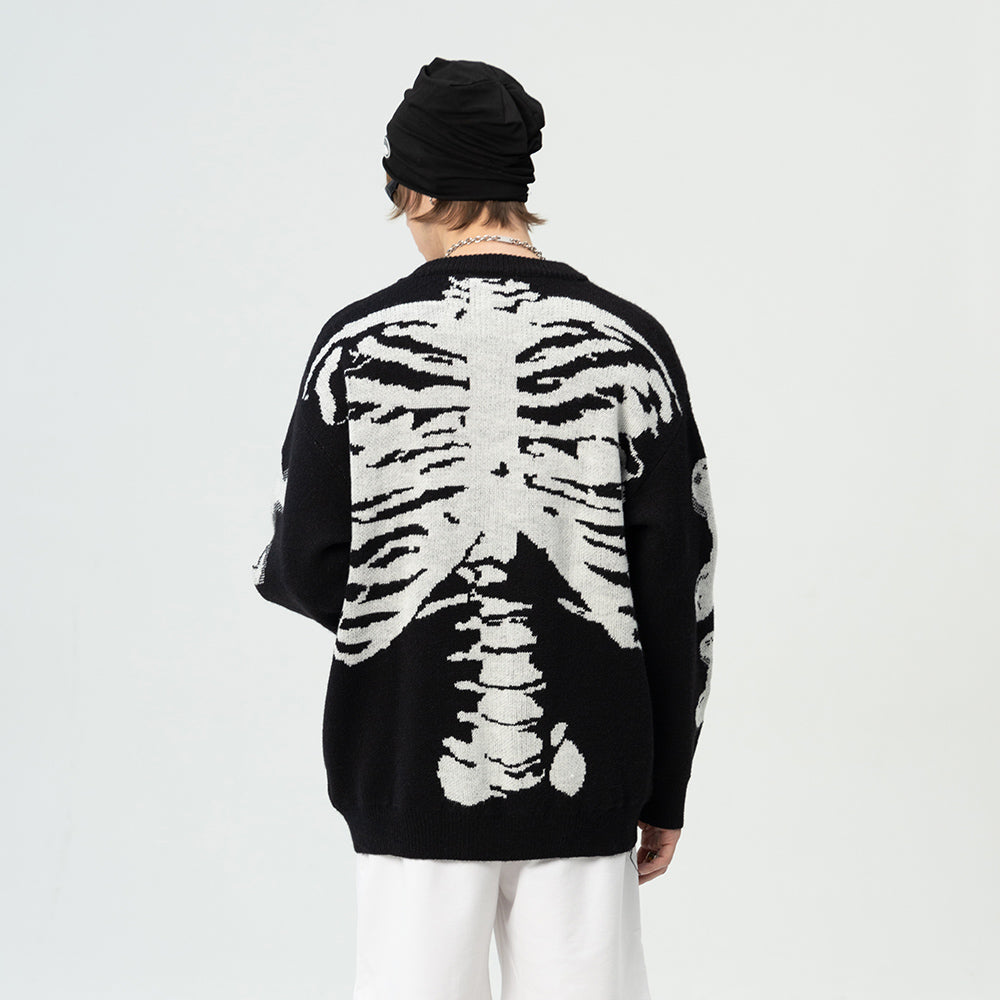 سويتر هاراجوكو بخلفية سوداء نسائي رجالي